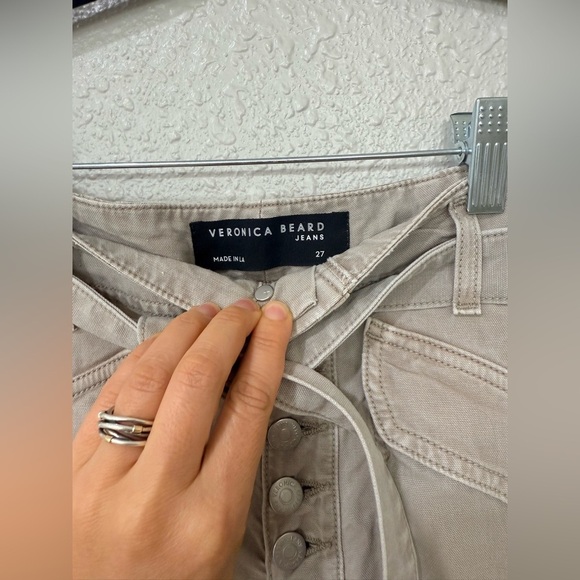 Veronica Beard Rinley Cropped Straight Leg High Rise Pants Sz 27 - Picture 6 of 13